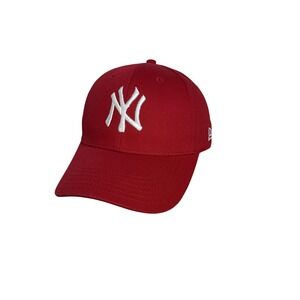 New York Yankees Hat Cap Strap Back Mens One Size Red MLB Baseball Newhattan